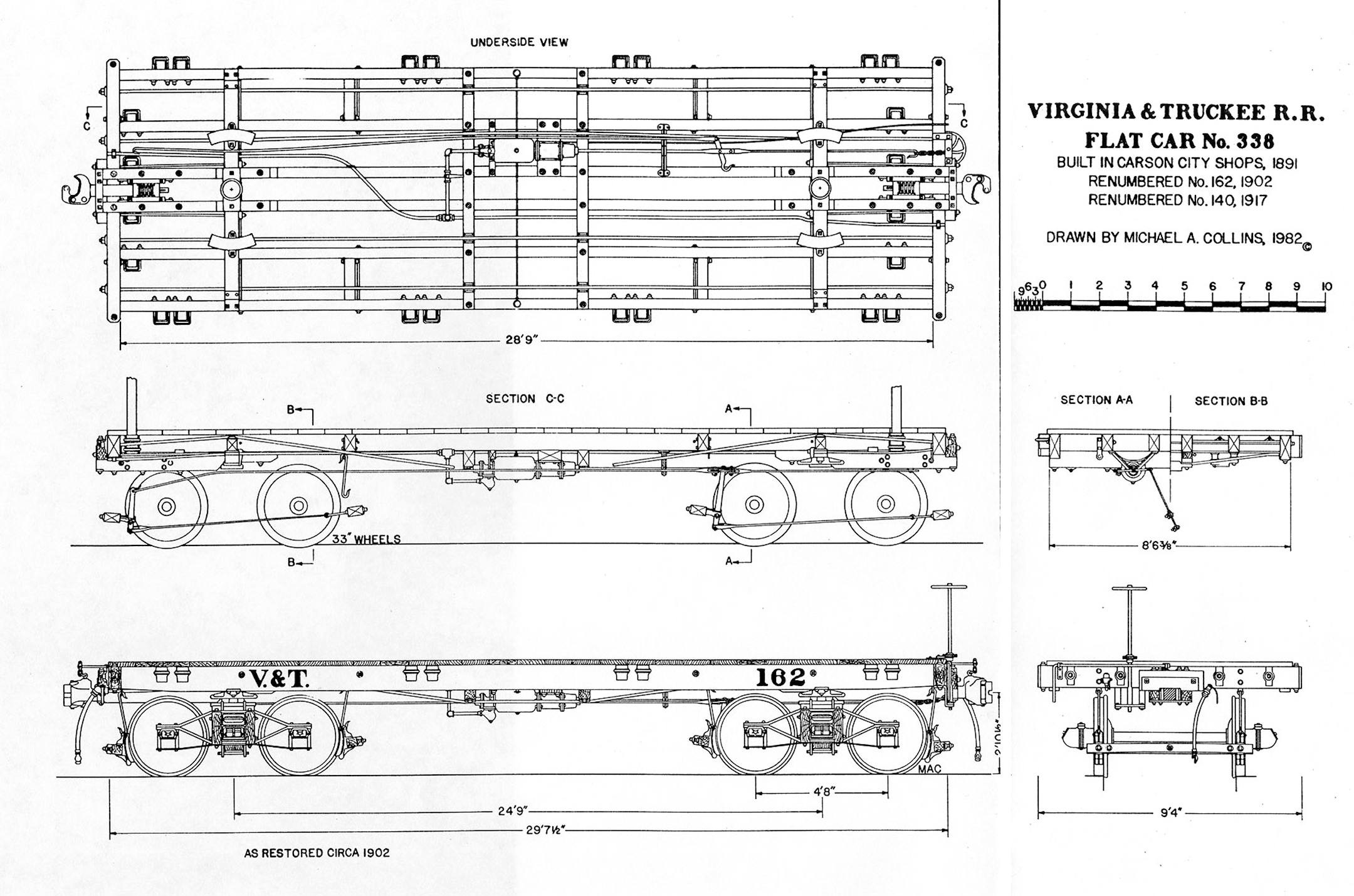 Scale Diagrams 50 Foot Flat Car